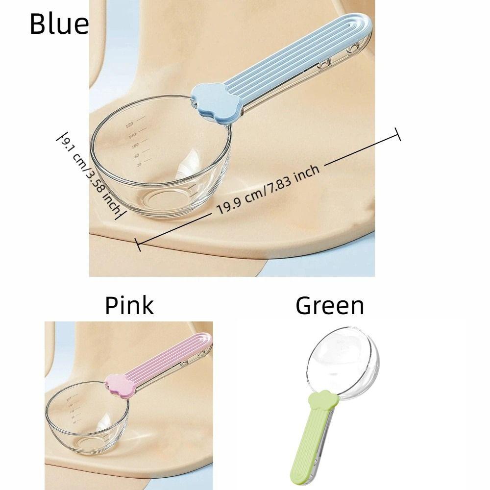 Multi-functional Cat Food Scoop Clear Scale Food Bag Clip Portable Sealing Clip  for Dogs Cats