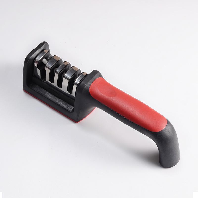 Four-Stage Multifunctional Knife Sharpener with Stone Rod for Household Use