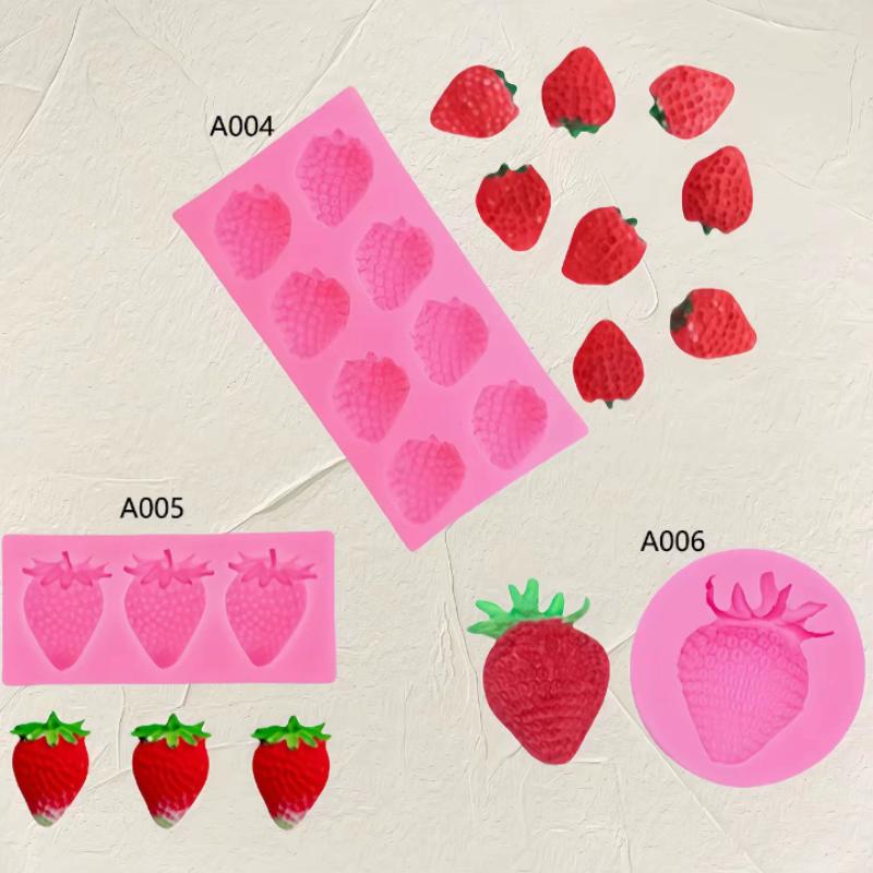 Fruit Strawberry Dessert Mousse Cake Mold Silicone Cake Decorations Reusable Baking Molds Kitchen Tools