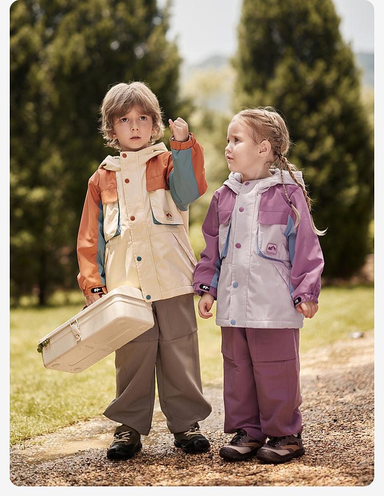 David Bella Children's Jacket Spring Boys' Three proof Top Medium and Large Girls' Outdoor Windproof Coat