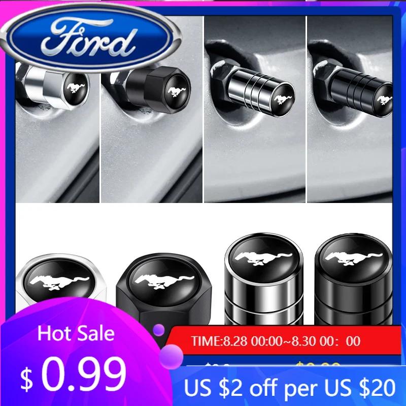 New 2026 Car Sticker 4pcs Car Wheel Air Valve Stem Cover Caps For Ford Mustang Shelby GT Fender Zapatillas Miniatura Gt 2015 201