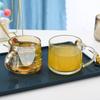 Glass Water Cup with Handle Heat Resistant Tea Milk Juice Cup Bar Beer Drinkware Office Household Breakfast Mug Glass Drinkware