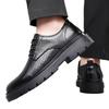 Men's soft leather shoes men's sandals business suit full set men's hollow breathable non-slip