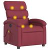 Massage Chair Wine Red Fabric