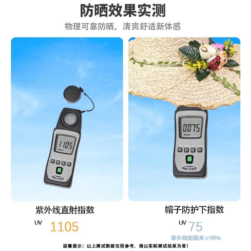 Spring and Summer Hat Women's Rough Edge Large Brim Lafite Straw Hat Sunshade Sunscreen Hat Simulation Flower Show Face Small Sun Hat