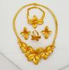 Classic 24K Gold Plated Alloy Jewelry Sets for Wedding Jewelry Nigerian Dubai Bridal Party or Gifts Necklaces for Women Set