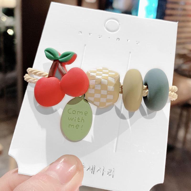 Exquisite Rhinestone Four-Leaf Clover Hair Tie - High Elastic Ponytail Rubber Band