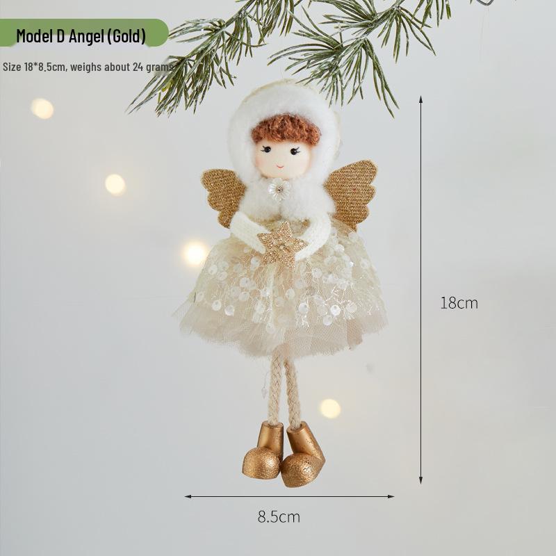 2026 Christmas Cute Plush Angel Elf Tree Ornament Pendant