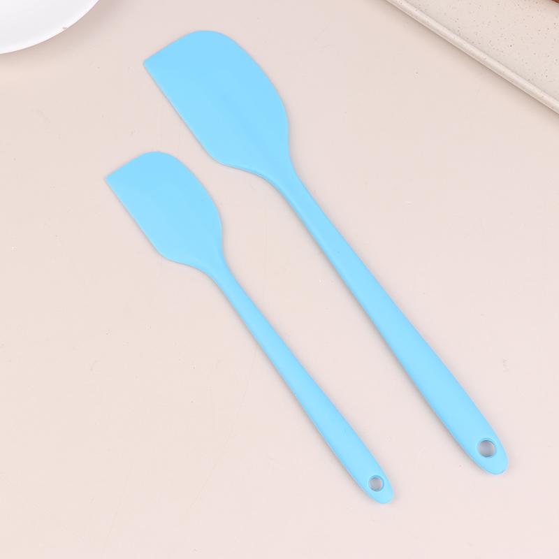 2Pcs Silicone Spatula Set Cake Butter Cream Spatula Kitchen Baking Mixing Tool Non Stick Scraper Chocolate Spreader Smoother