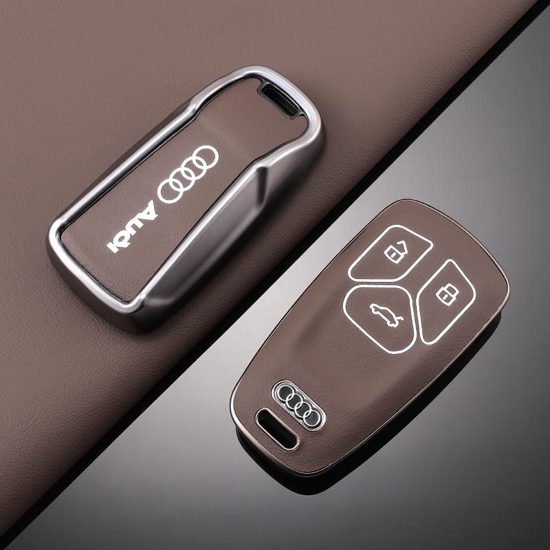 For Audi 8YFashion TPU Car Key Case Remote Control Key Full Cover Holder for Audi A4 B9 Q5 Q7 TT TTS 8S 2016 2017 Keychain Accessories