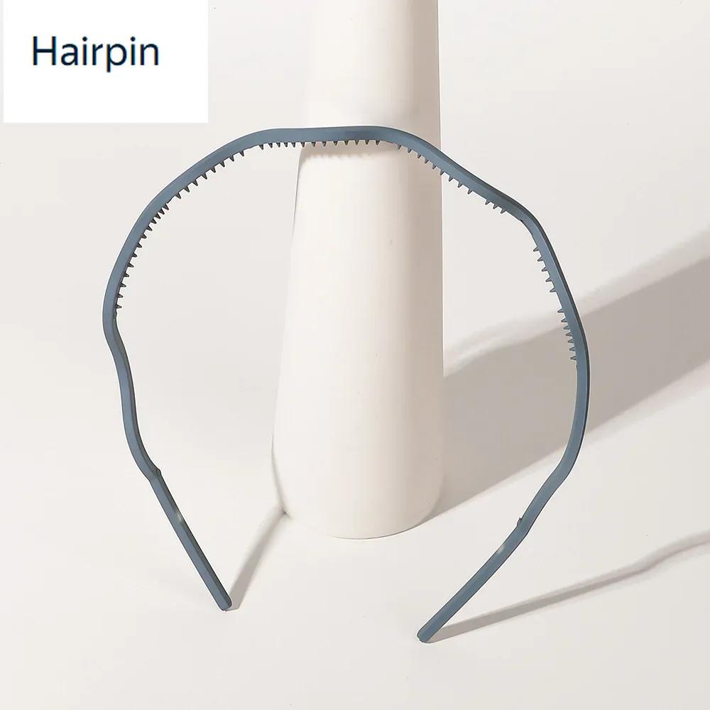 Colorful Matte Plastic Headband Korean Style Anti Slip Teeth Hair Clasp for Women Face Wash Press Hair Comfortable