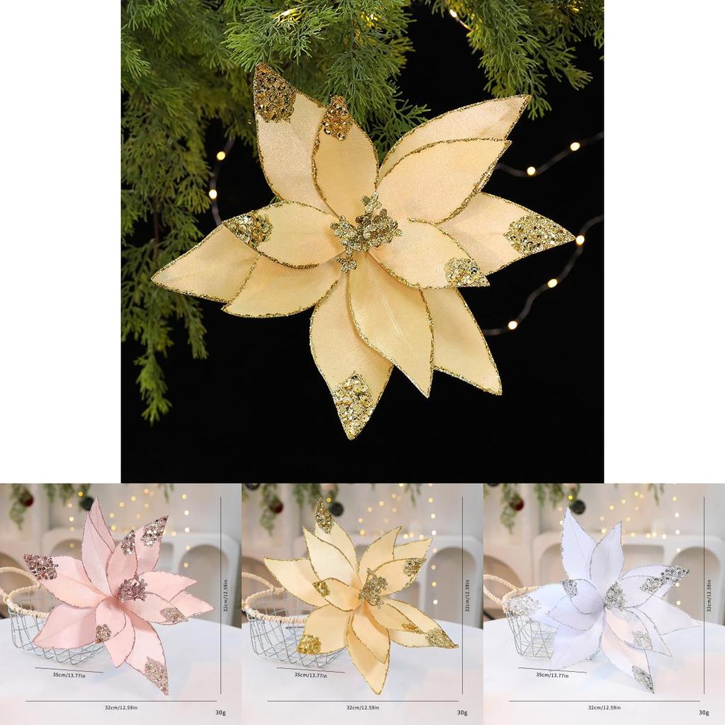 Weihnachtsblumengesteck mit weichem Stoffmaterial für festliche Heimdekoration