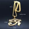Collane con Catena Occhi Egizi in Acciaio Inossidabile Uomo Statement Mitologia Occhio di Ra Horus Simbolo Collana Gioielli bijoux femme N4540