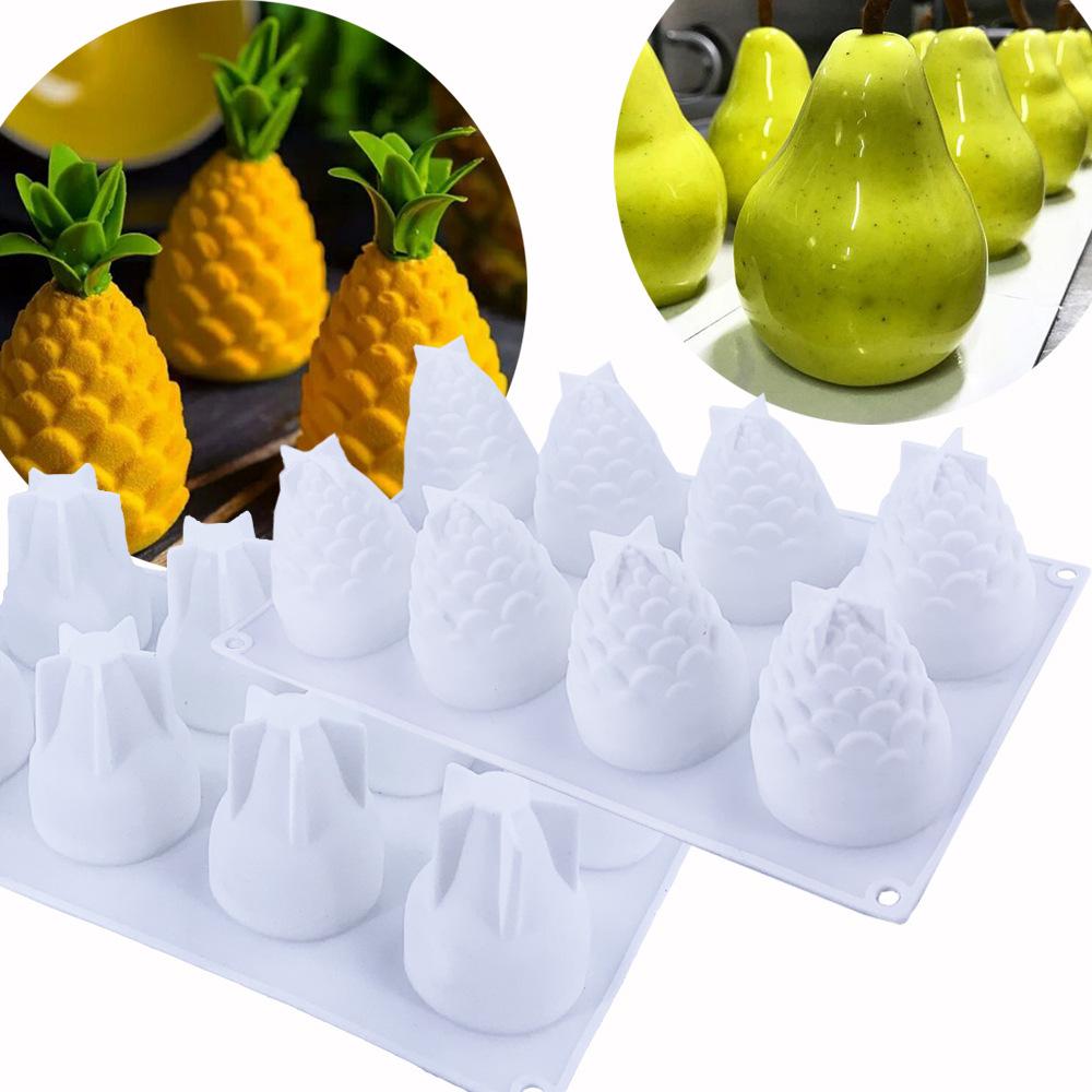 Fruit Shaped Silicone Mold Apple Pumpkin Candle Mold 3D Mousse Cake Mold Cake Decorating Candy Tool Kitchen Baking Supp