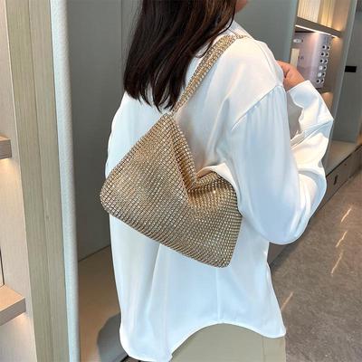Koreanka Styl Rhinestone Torba Pod Ramię - Wszechstronna Damska Torba Na Ramię