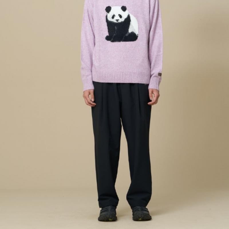 BBC EARTH Stretch Brush Relax Pants  Black 