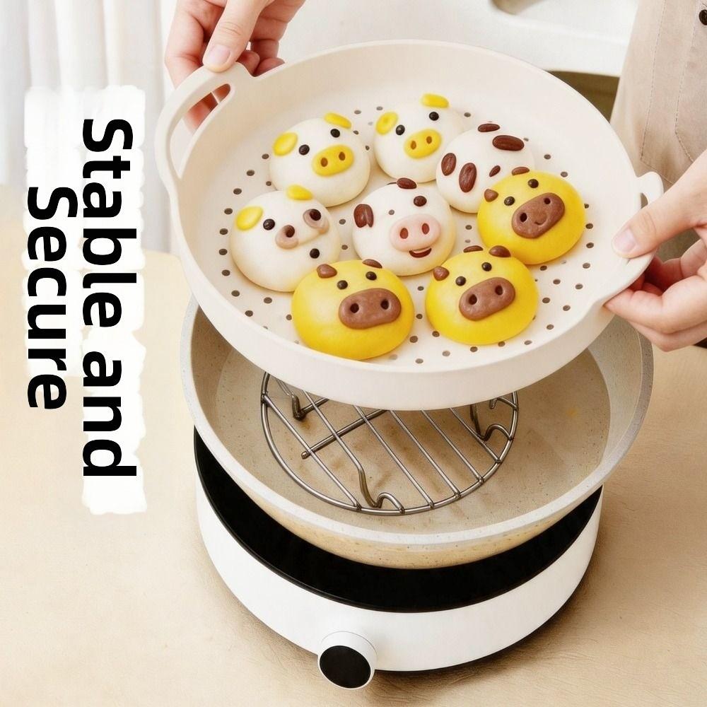 Oil-resistant Silicone Steamer Basket Heat Resistant Food Steamer Pad Stuffed Bun