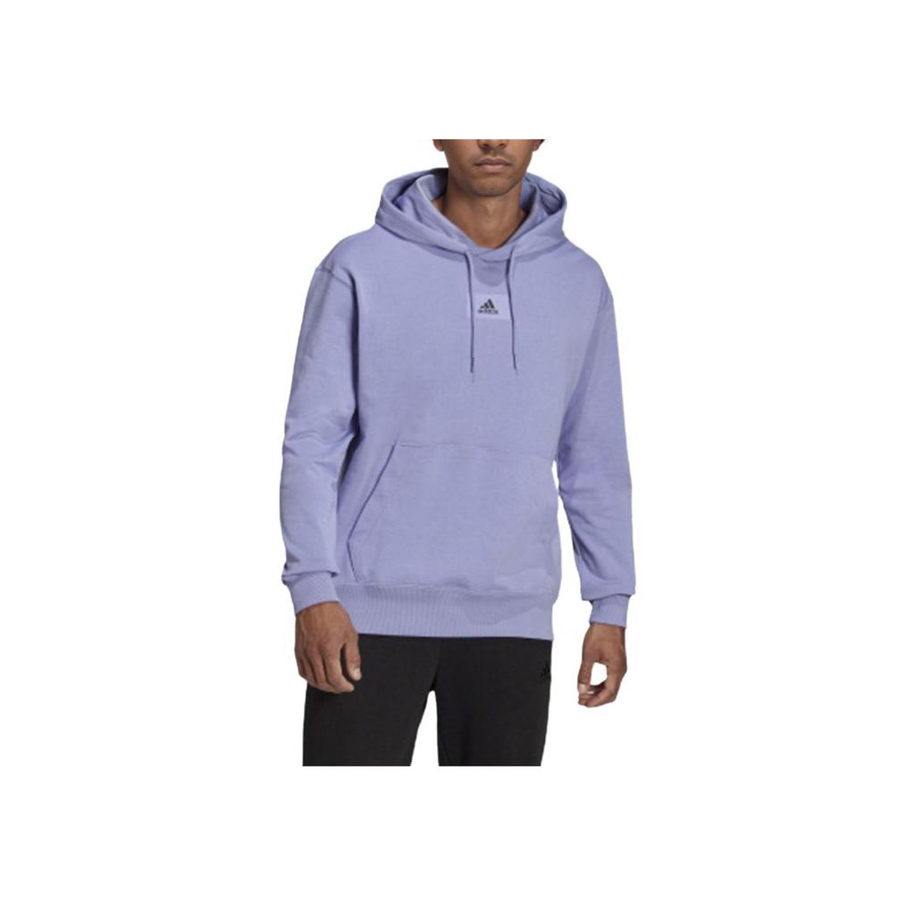 Adidas Sport Hoodie Pullover Men Tops Light-Blue Purple HE4360
