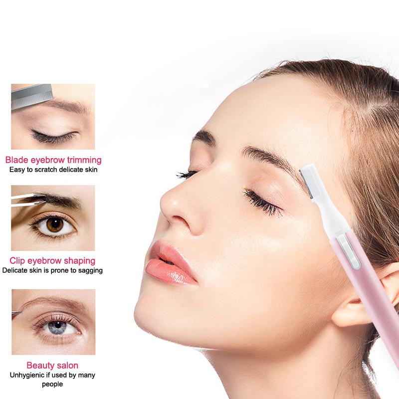 Portable Electric Automatic Eyebrow Trimming Tool Mini Shaver Facial Hair Shaver Nose Hair Brush Scraper For Nose Ears Body