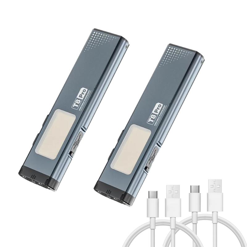 Neues Mini EDC Arbeitslicht Starke LED Akku Taschenlampe USB Aufladung Magnetischer Stiftclip Licht COB Weitbereich Flutlicht Duales Licht