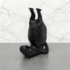 Yoga Hippo Resin Figurine Zen Pose Animal Sculpture Indoor Decor Home Gym Table Centerpiece For Fitness Lovers Birthday Gift