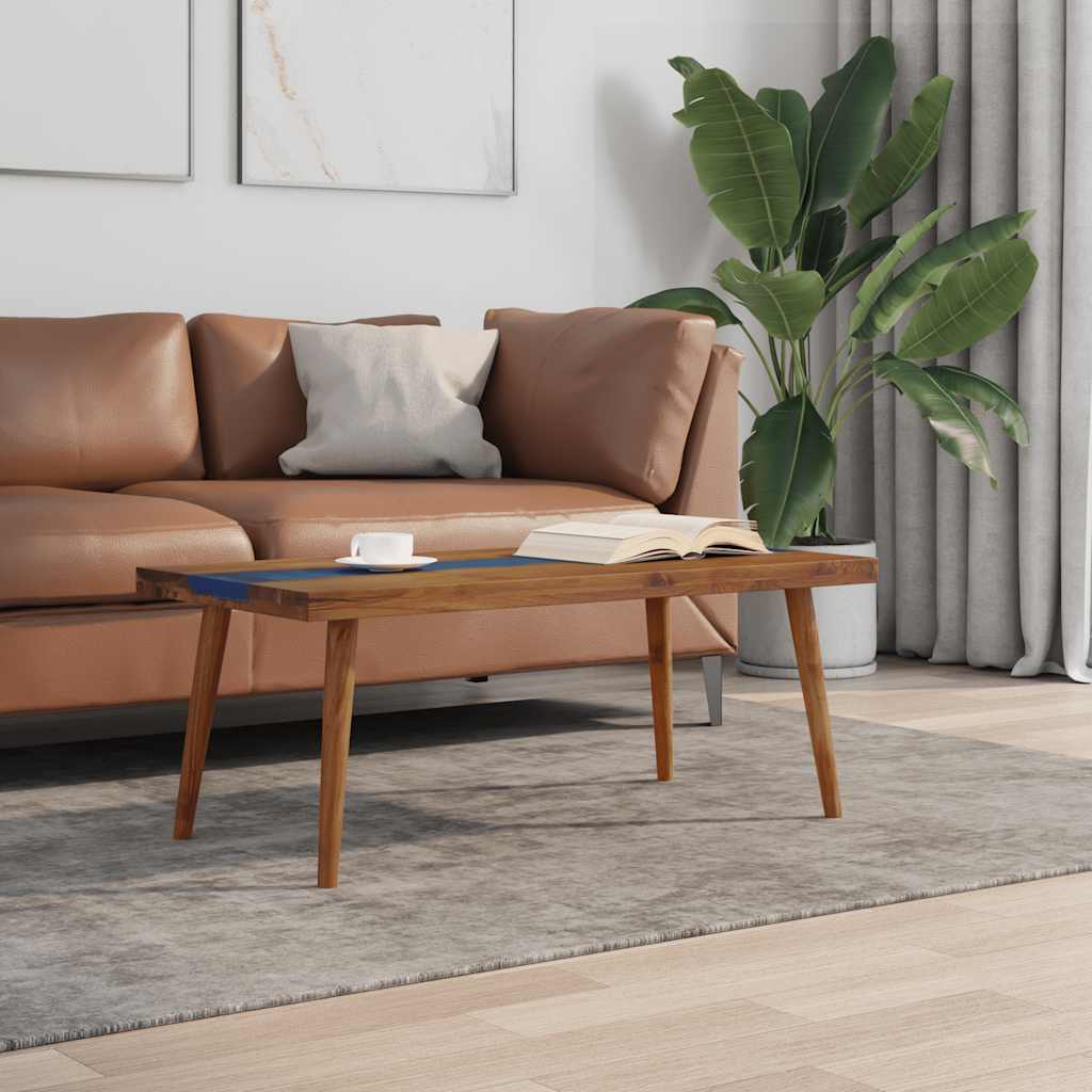 Teak Resin Coffee Table 100 x 50 x 40 cm