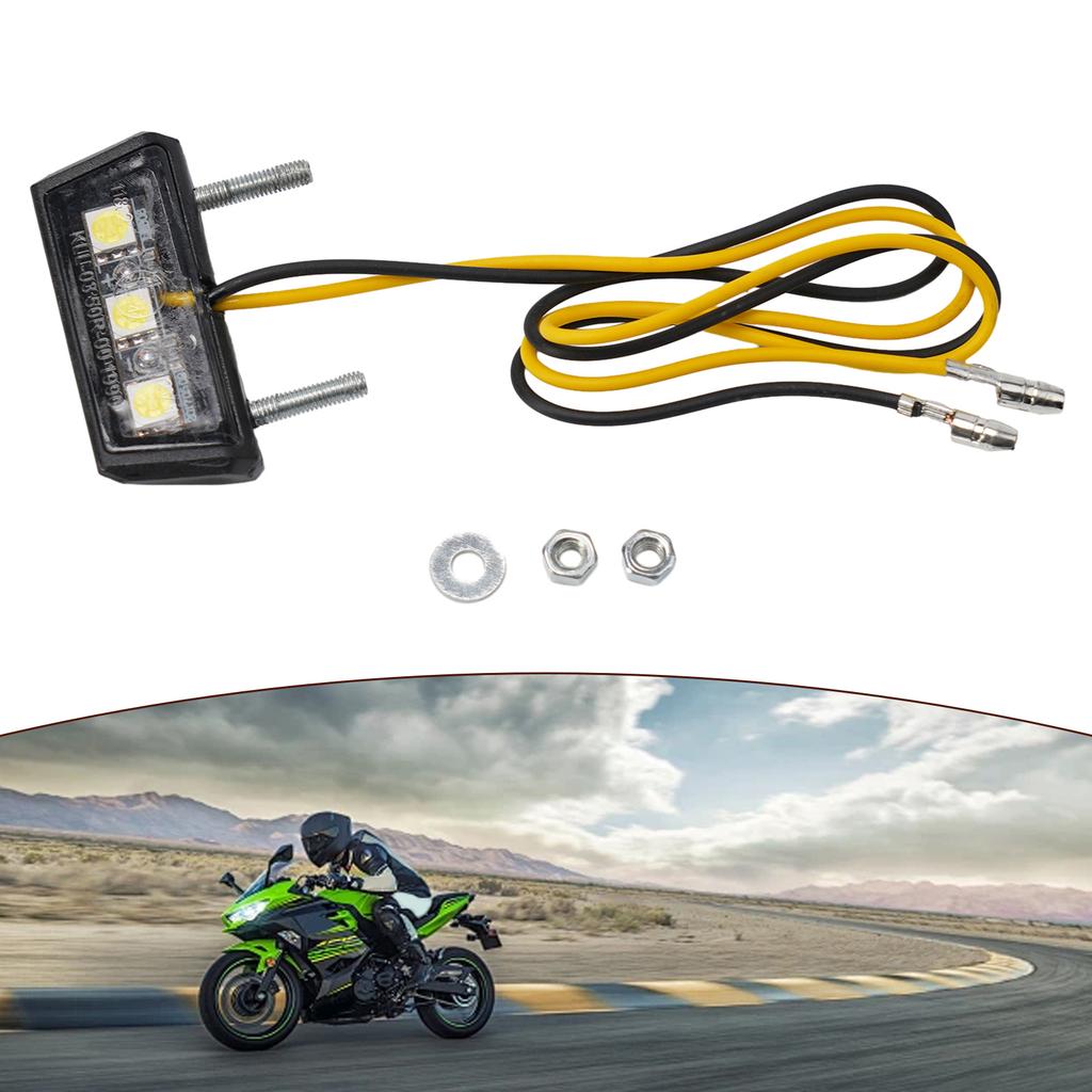 1 Pcs 12V Mini  Motorcycle LED License  Plate Light Motorbike LED Rear  Tail Number Light Waterproof  Motorcycle License Light