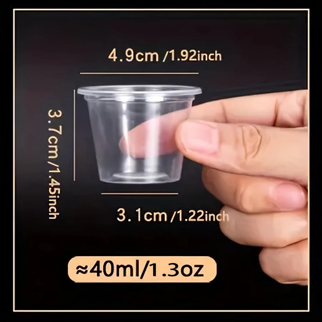 20Pcs Plastic Cups Disposable Cups Party Cups Suitable for Weddings Outdoor Events Gatherings Parties Mini Plastic Containers