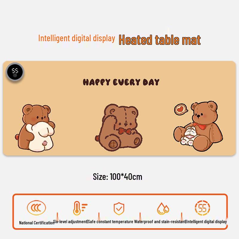 Electric Heating Desk Pad - Warm Mouse Pad for Office & Student Use