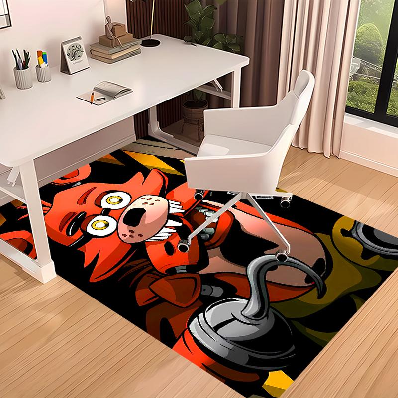 1pc Five Nights at Freddy's3 Print Area Rug - Soft, Washable Non-Slip Indoor Mat for Office Chairs, Living Room, Home Office Decorative Rug