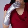 Cosplay Party Bühnenauftritt Damen Vollfinger Glanz Kunstleder Lange Handschuhe