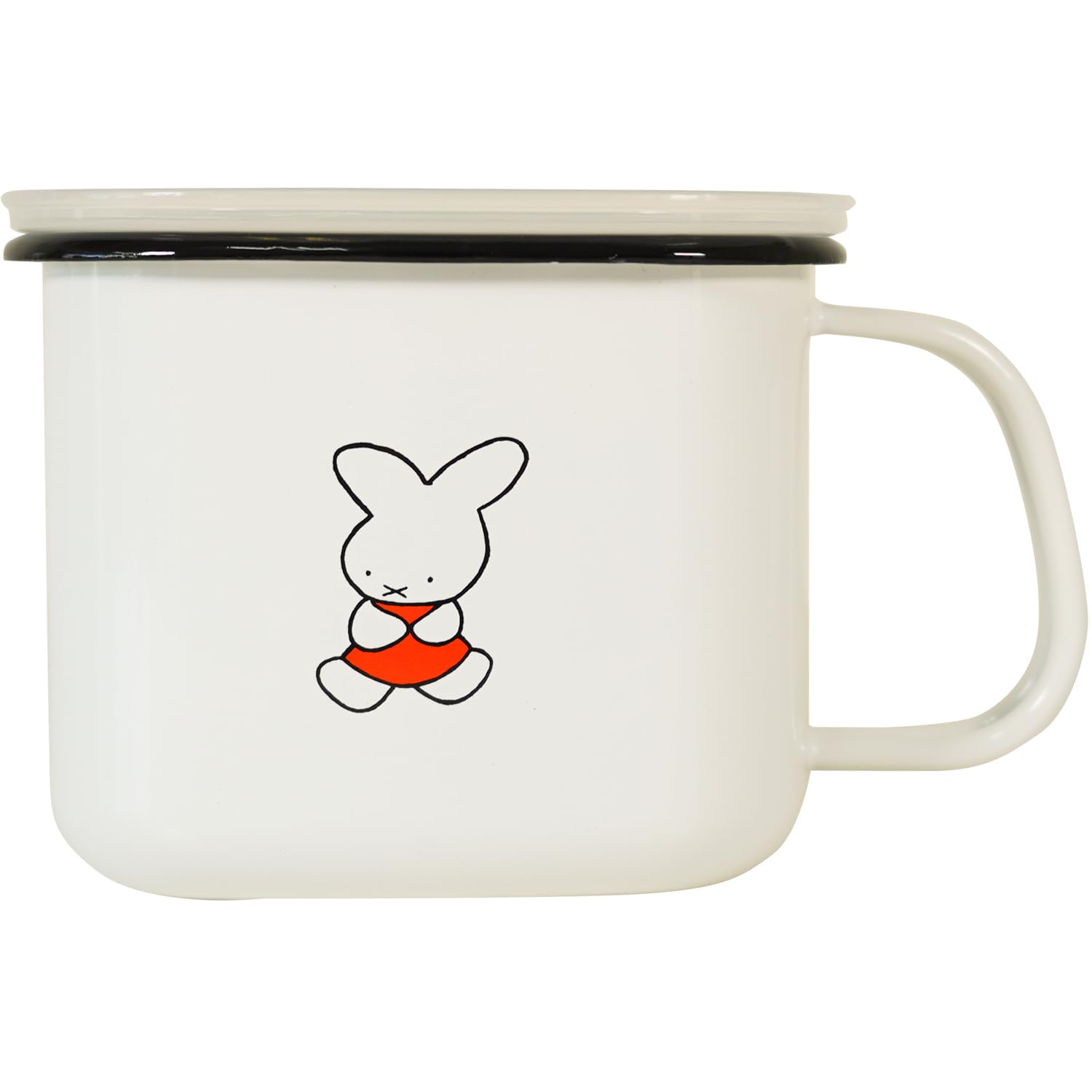 

Fuji Enamel Limited Edition Miffy Nine Cheese Square Miso Enamel with for Miso Storage Pot, White, Lid, белый