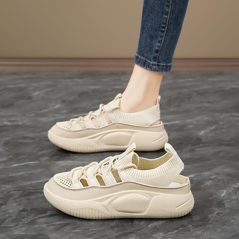 Mesh Hollow Sneakers Women's Summer Breathable Casual Dad Shoes Running Shoes