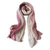 Women Scarf Autumn Winter Tie-Dye Scarf Soft Smooth Texture All-Weather Shawl Versatile Outdoor Accessory