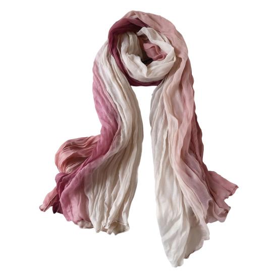 Women Scarf Autumn Winter Tie-Dye Scarf Soft Smooth Texture All-Weather Shawl Versatile Outdoor Accessory