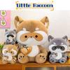 Plush Sitting Raccoon Doll Stuffed Animal Bedtime Companion Room Decor Kid Gift