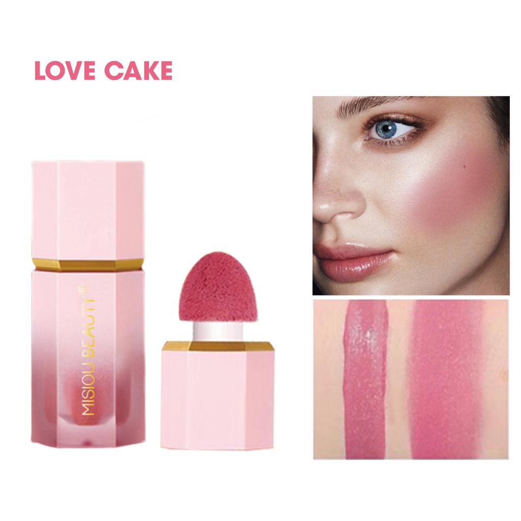 Rosy Puff Waterproof Contouring & Highlighting Blush Stick - Long-lasting, Non-fading, Natural Liquid Cream Formula