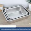 Siguang Thickened 304 Stainless Steel Flat Rectangular Utility Tray