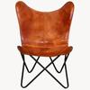 Handmade Vintage Leather Butterfly Chair Relax Arm Chair Leather Chair