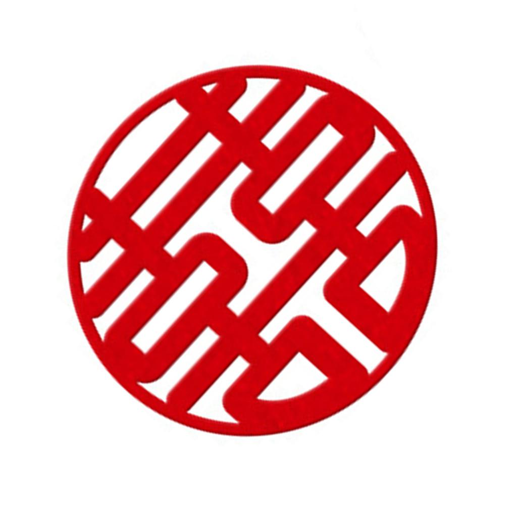 Chinese Wedding Stickers Classic Round Flocking Electrostatic Adsorption Chinese Traditional