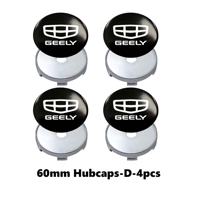 

4pcs 56/60mm Car Wheel Center Hub Caps Emblem Stickers Tire Rim Covers Auto Accessories For Geely Geometry CK2 CK3 GT GC9
