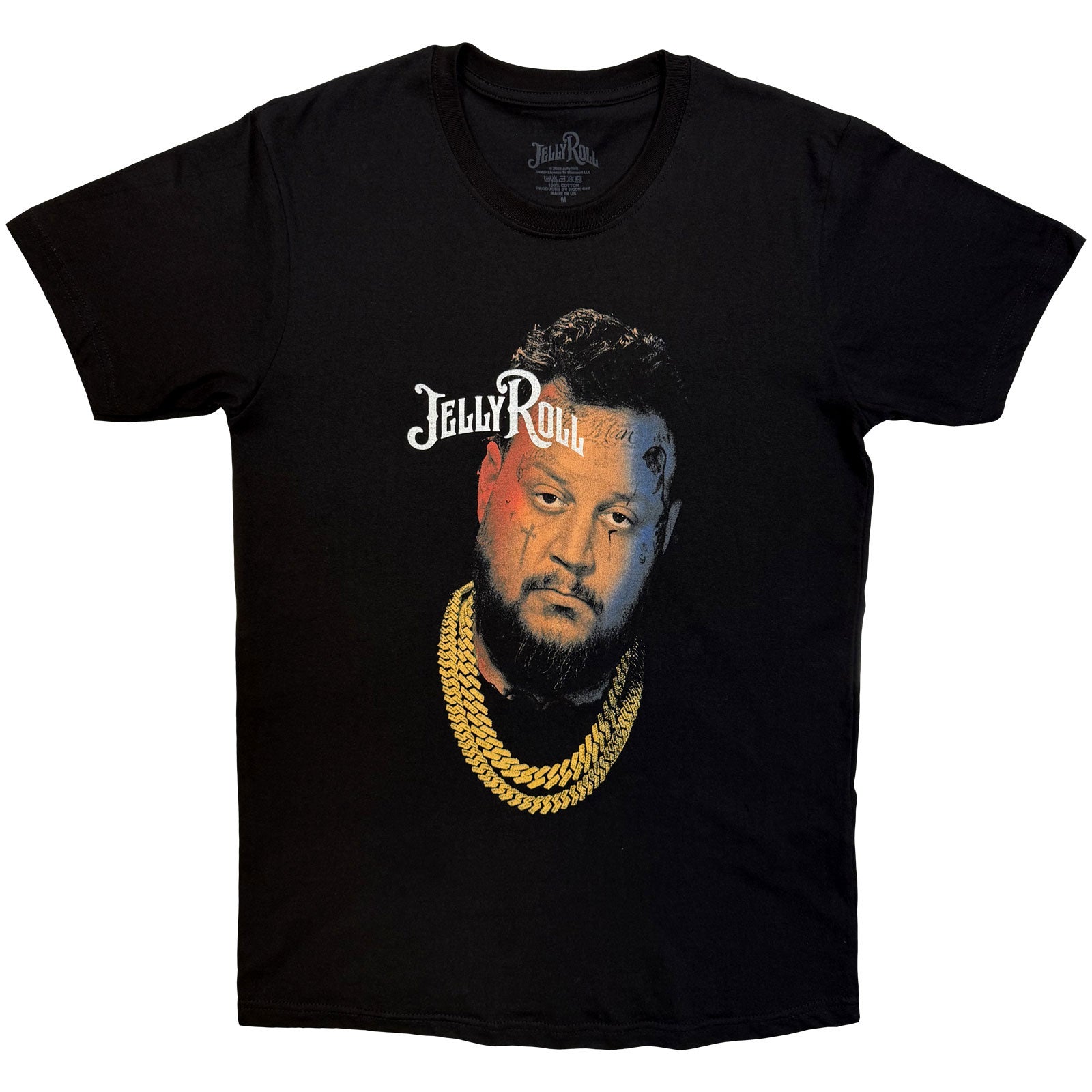Jelly Roll TShirt Gold Chain Photo Black OFFICIAL NEW XL