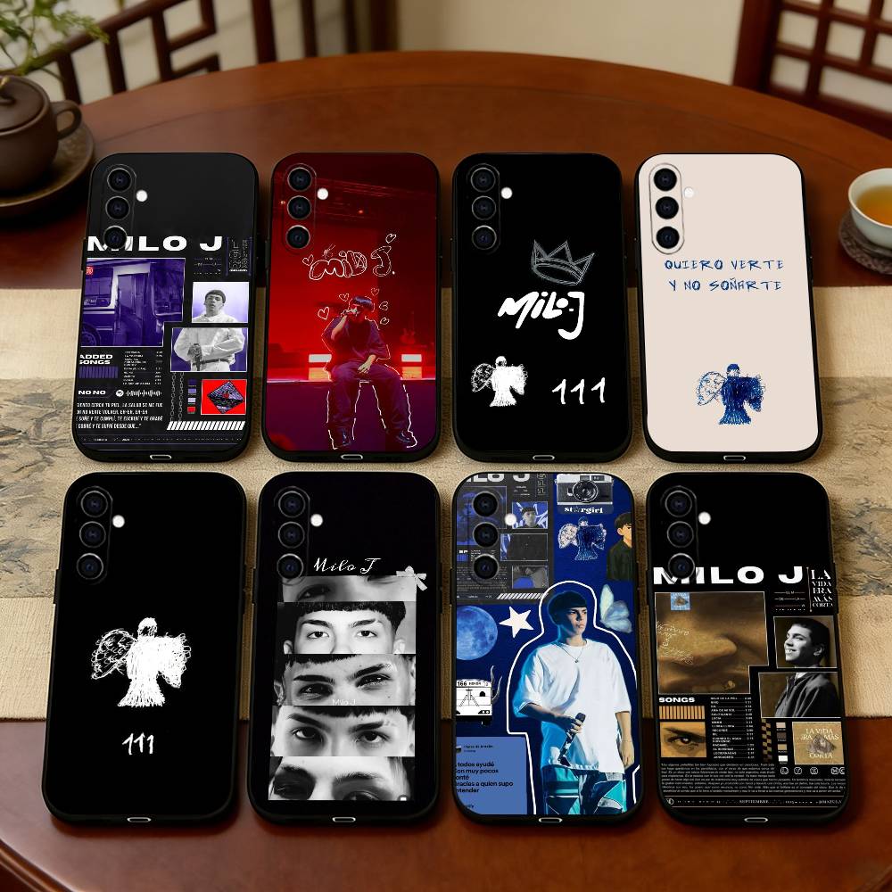 M-Milo J Phone Case For Samsung Galaxy A73,A72,A71,A70,A53,A52,A51,Others Soft Black Cover