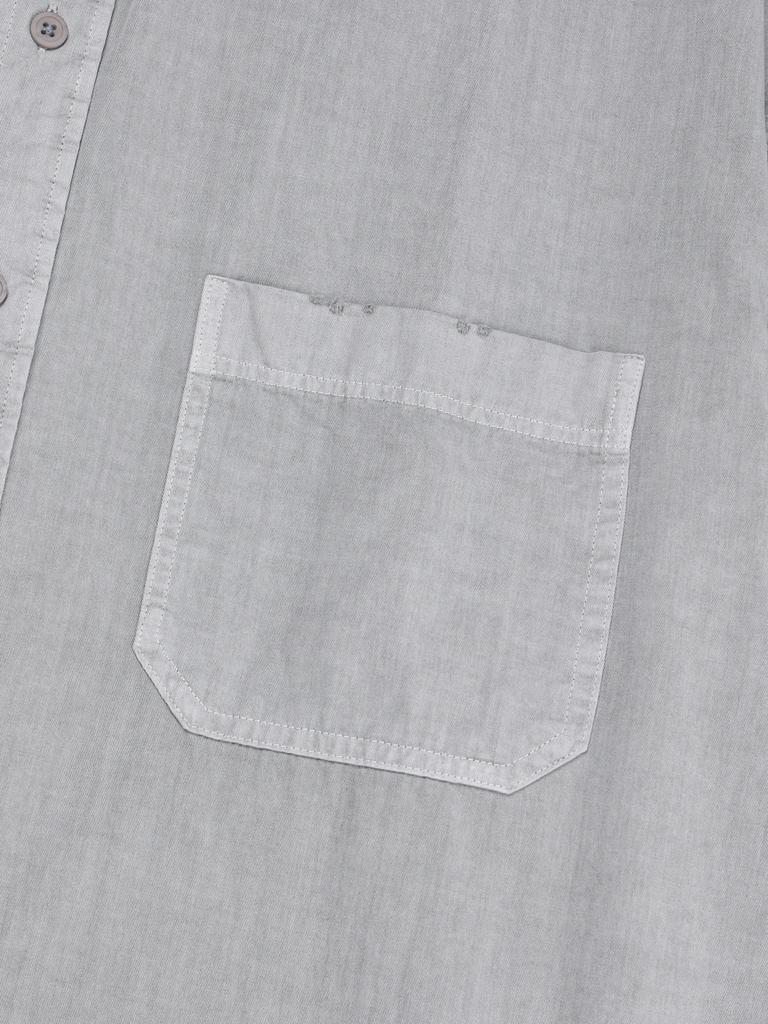 PSSHOPPER Pigment High-Density Damaged Shirt [Light Gray]