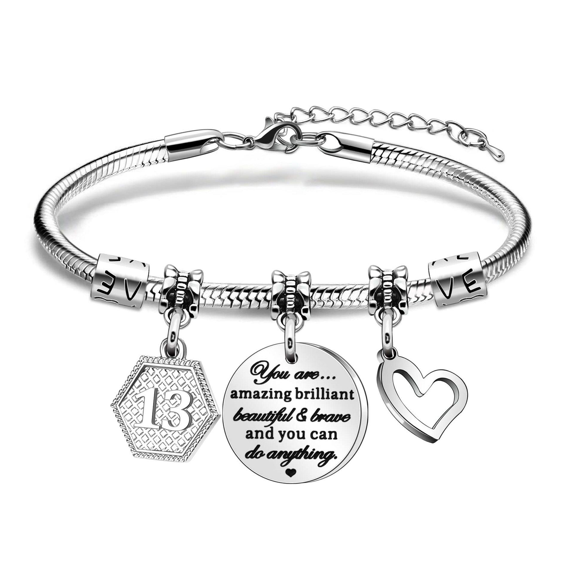 Stainless steel snake bone chain bracelet round brand lettering love pendant adjustable chain women s love snake bone chain bracelet