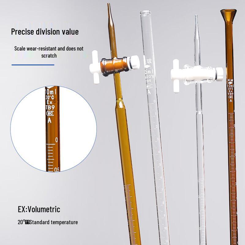 Tianbo PTFE Glass Titration Burette 10ml