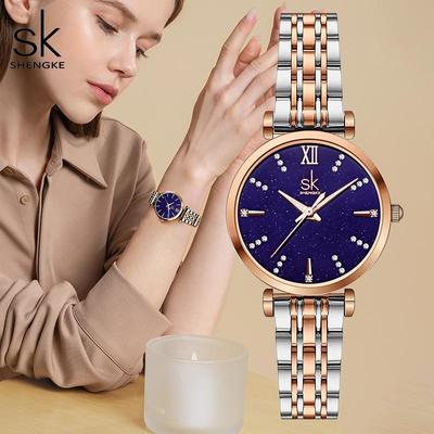 Armband Frau Uhr Rose Goldene Klassische Armbanduhr Geschenk für Frauen Original Design Quarzuhr Relogios femininos