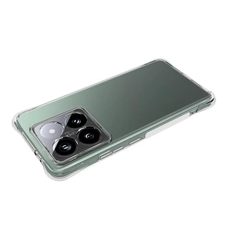 For Xiaomi 14T Pro Clear TPU Case WANLONFENG TM Series 2.0mm Phone Back Cover