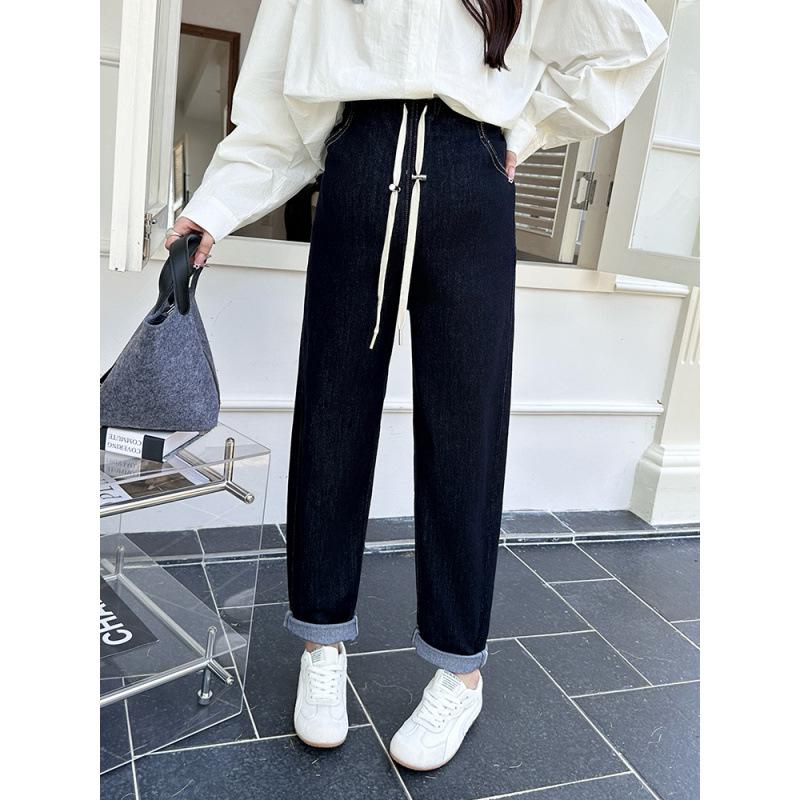 2025 High-Quality Stretch Maternity Dad Jeans for Spring and Autumn M