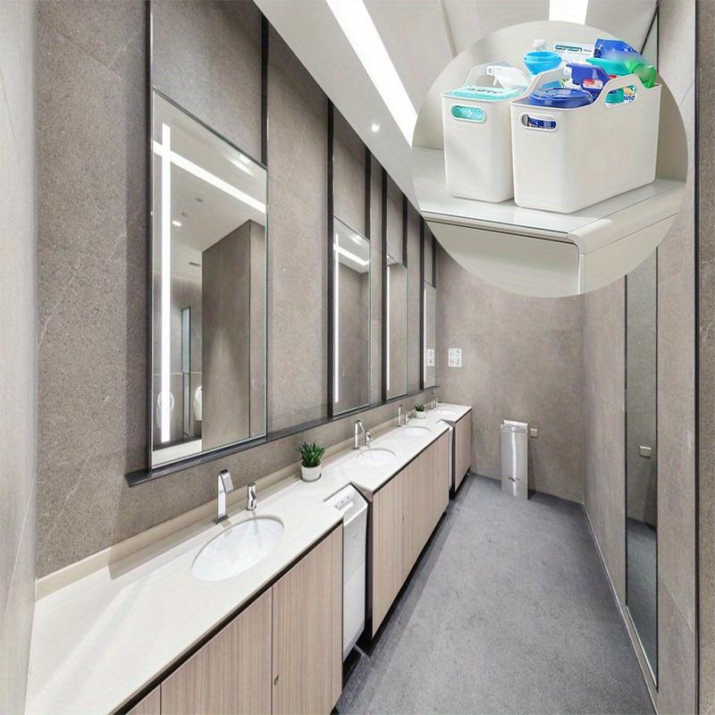 Oppbevaringskurv Stor Kapasitet Glatt Kant Diversebeholder Med Håndtak Burrfritt Sminkeorganisator Etui Skrivebords Oppbevaringsboks